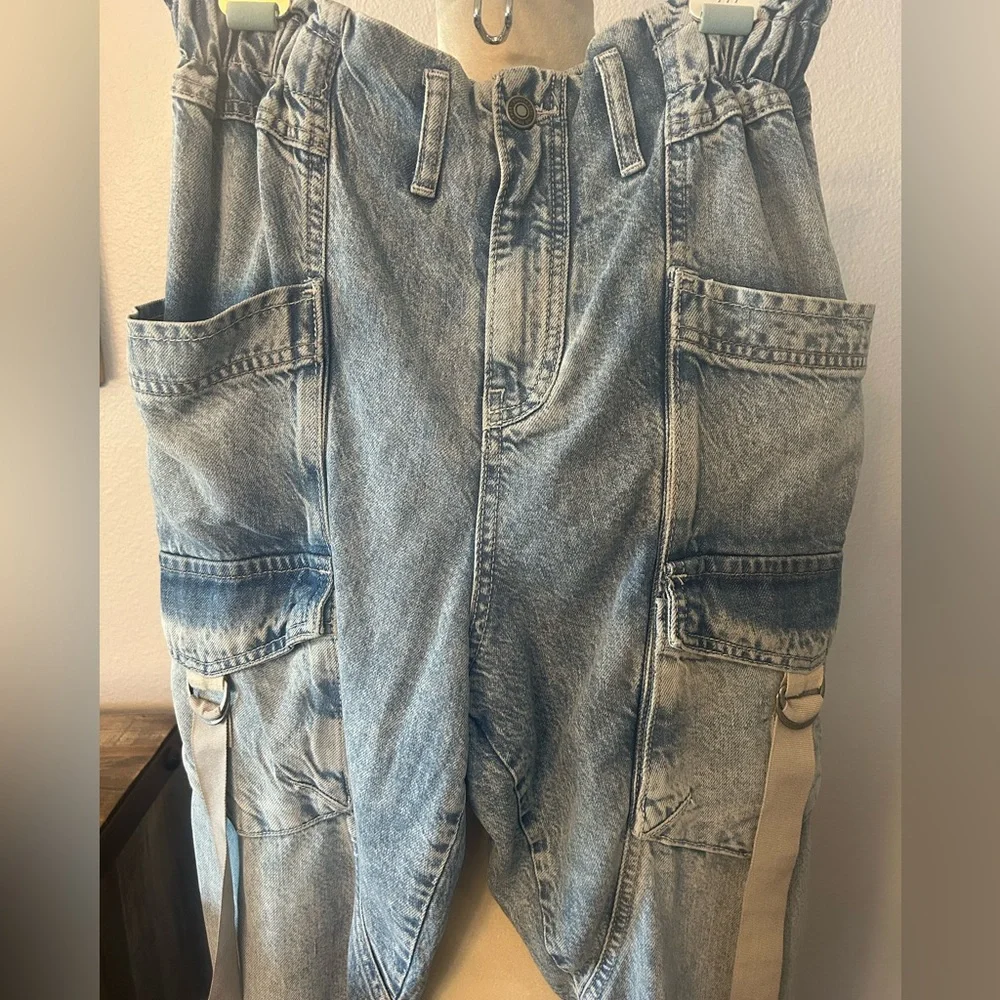 Free People Hazel Pull-On Drop Waist Jeans    Sz S - Picture 5 of 10